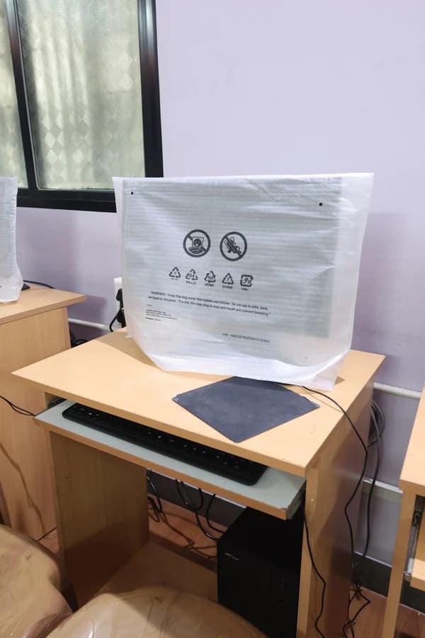 New desktop computer at a workstation