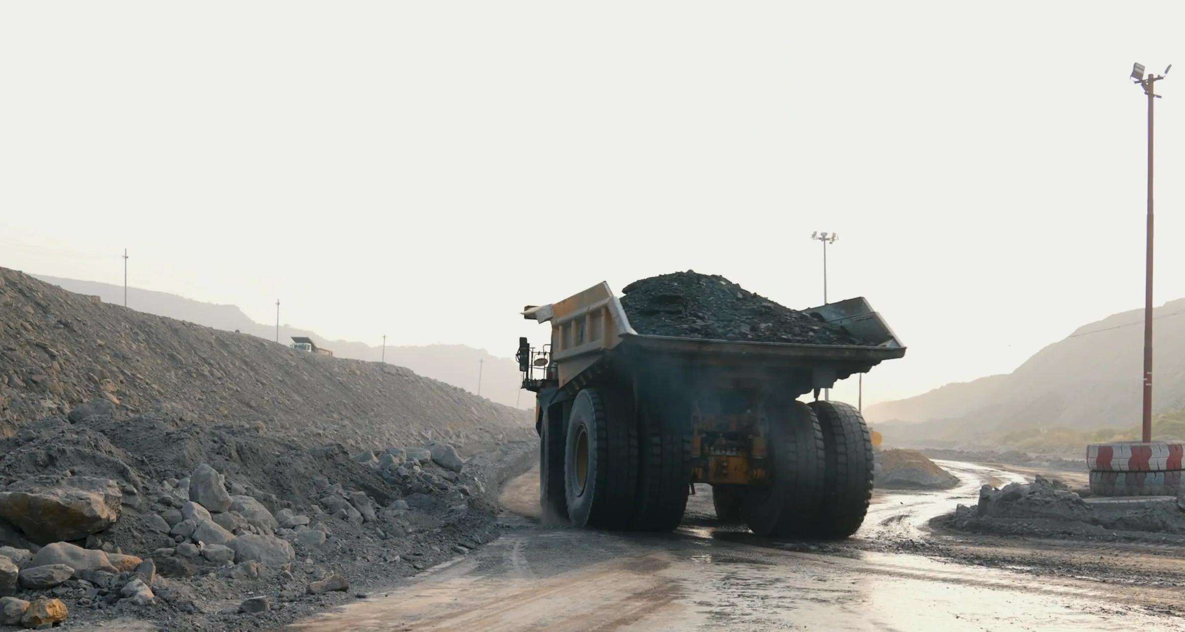 Coal and iron ore movement by road